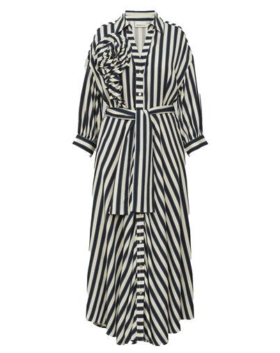 Gossia - PiperGO Kleid - Navy Creme Stripes